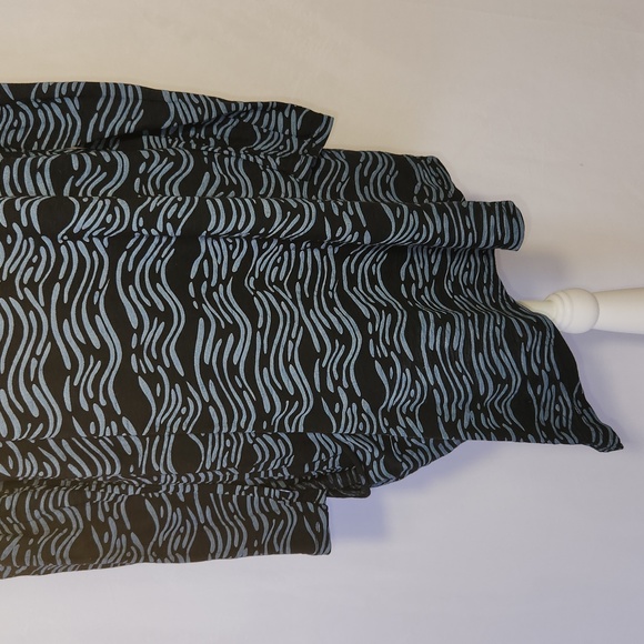 Fresh Produce Blue Black Seashore Asymmetric Ella Pocket 3/4 Sleeve Tunic Top - Picture 3 of 11